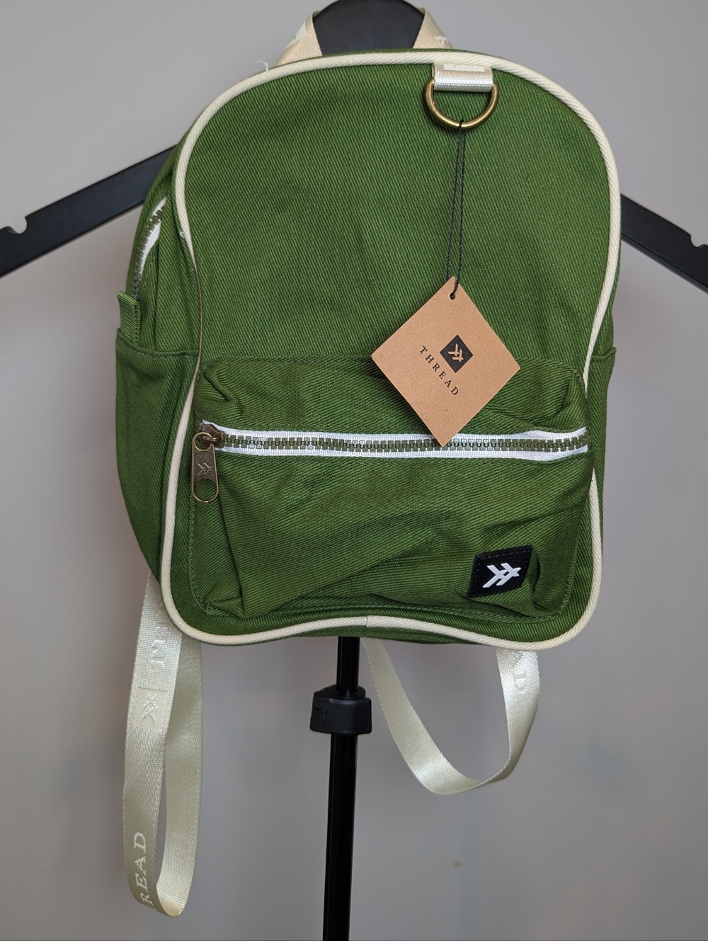 NWT Thread Brand Mini Backpack Green Carry On